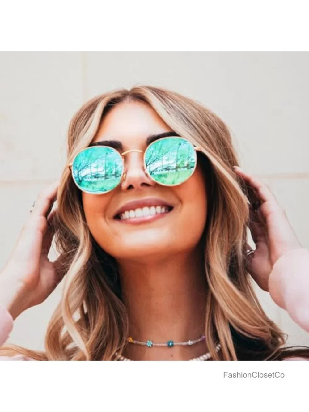 Stainless Steel Round Sunglasses with Polarized Lenses